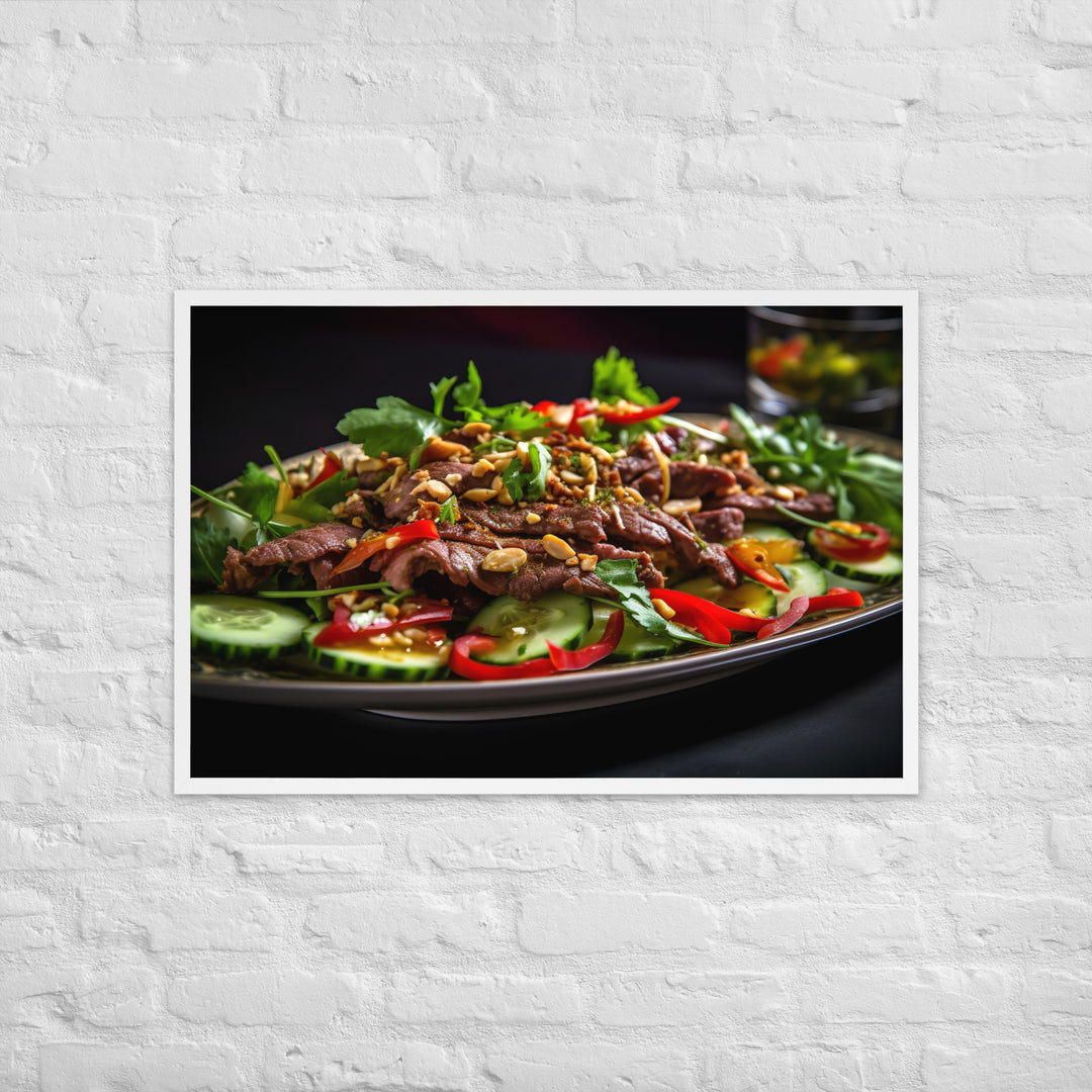 Thai Beef Salad Framed poster 🤤 from Yumify.AI