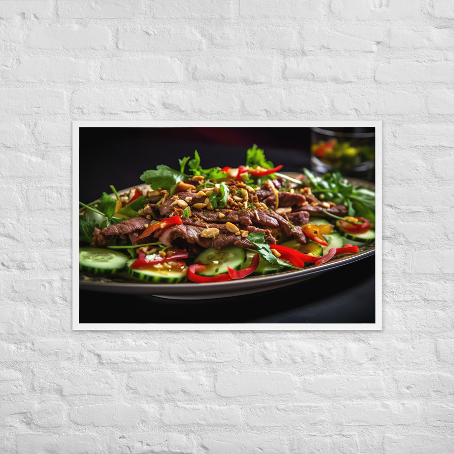 Thai Beef Salad Framed poster 🤤 from Yumify.AI