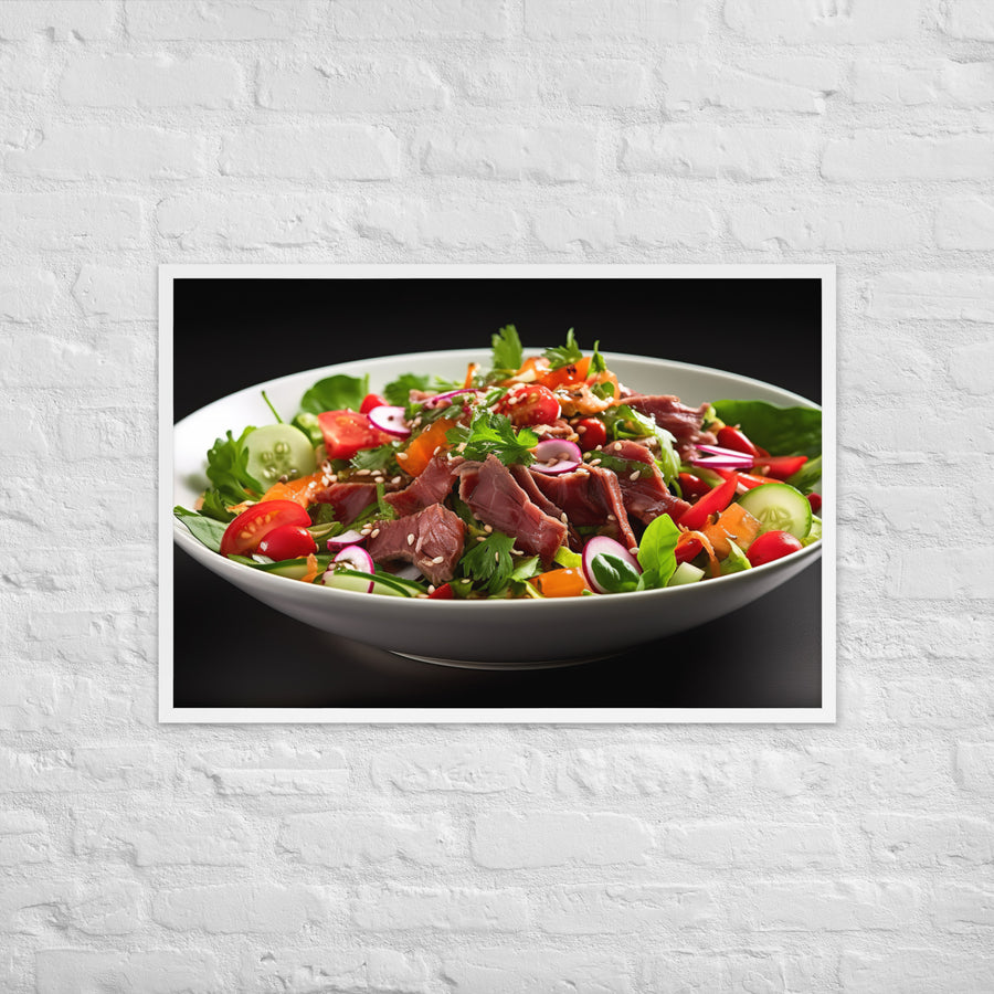 Thai Beef Salad Framed poster 🤤 from Yumify.AI