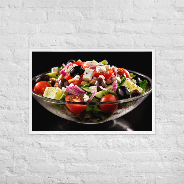 Greek Salad Framed poster 🤤 from Yumify.AI