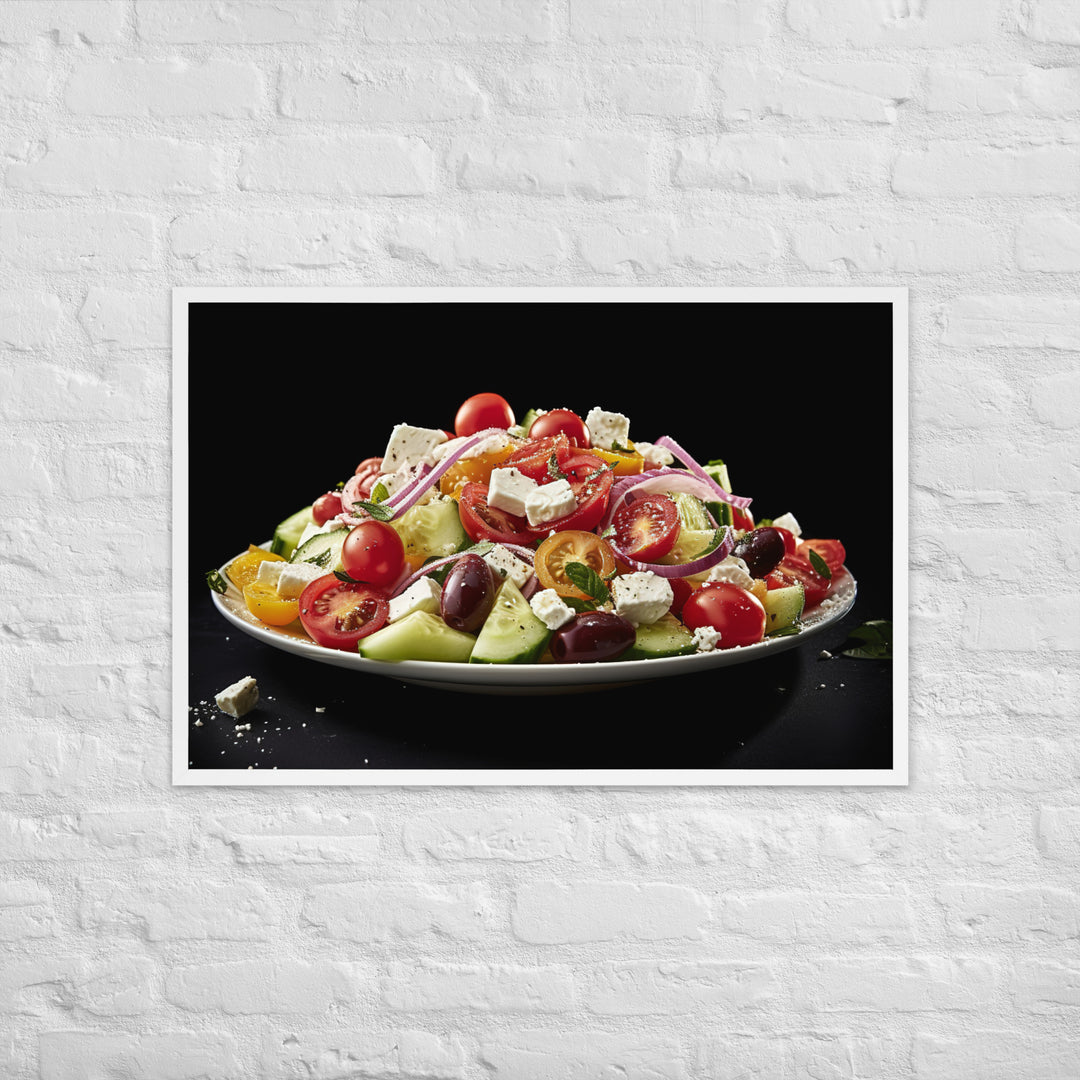 Greek Salad Framed poster 🤤 from Yumify.AI