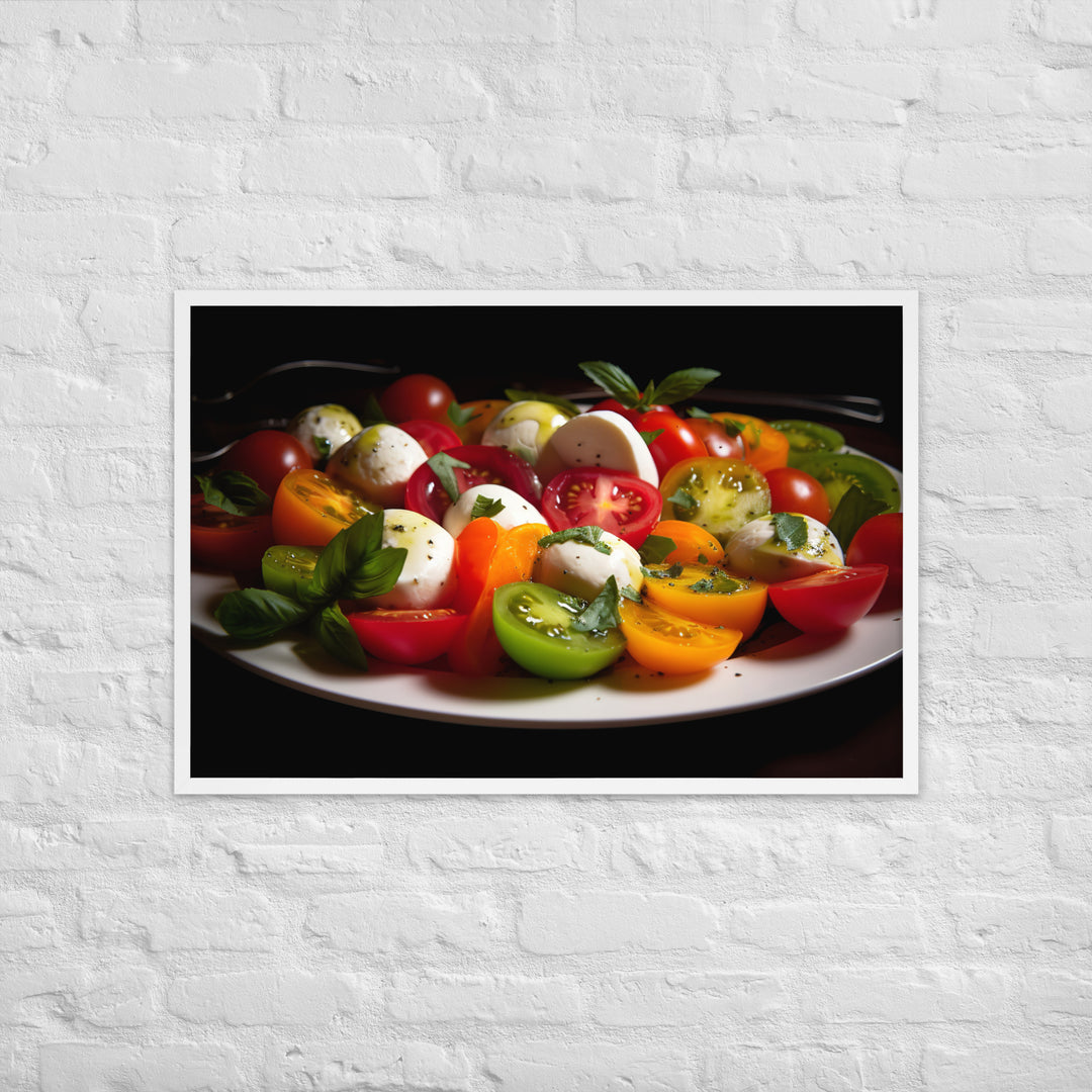 Tomato and Mozzarella Salad Framed poster 🤤 from Yumify.AI