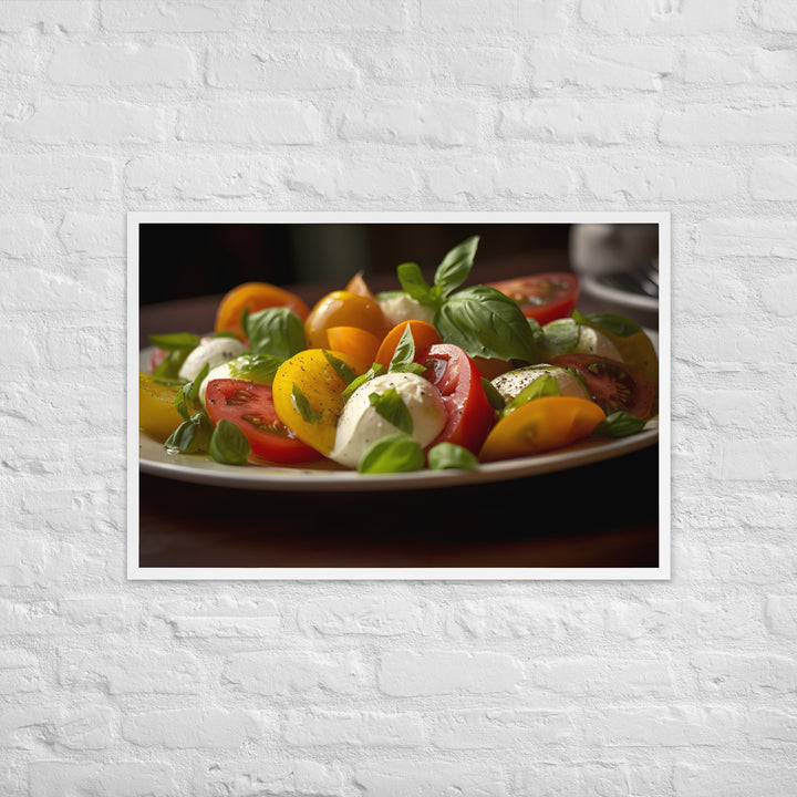 Tomato and Mozzarella Salad Framed poster 🤤 from Yumify.AI