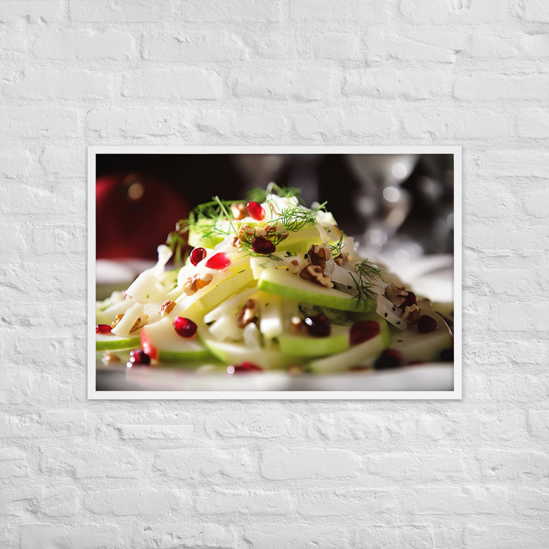 Modern Twist on Waldorf Salad Framed poster 🤤 from Yumify.AI