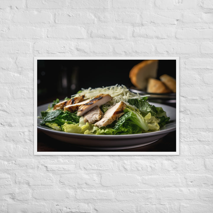 Grilled Chicken Caesar Framed poster 🤤 from Yumify.AI