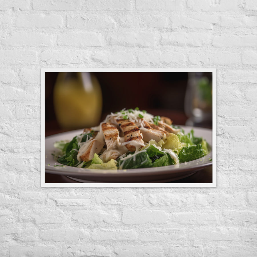 Grilled Chicken Caesar Framed poster 🤤 from Yumify.AI