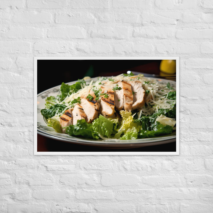 Grilled Chicken Caesar Framed poster 🤤 from Yumify.AI