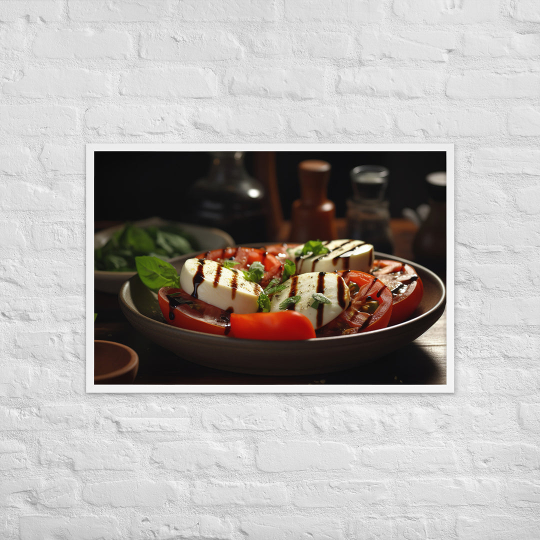 Grilled Caprese Salad Framed poster 🤤 from Yumify.AI