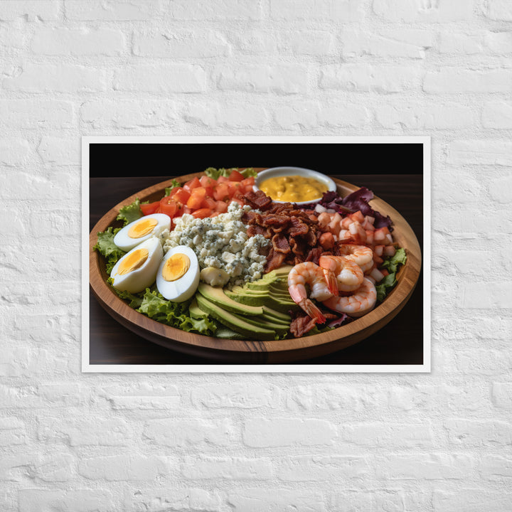 Cobb salad with shrimp Framed poster 🤤 from Yumify.AI