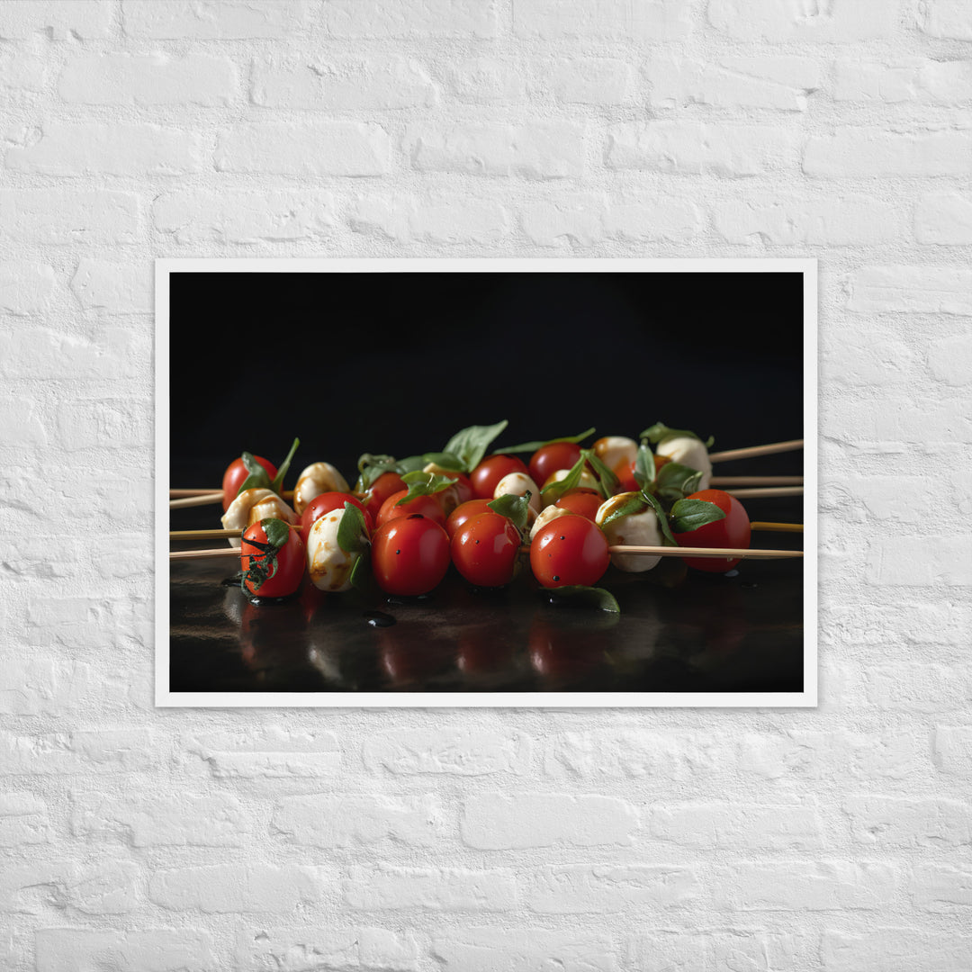 Caprese Skewers Framed poster 🤤 from Yumify.AI