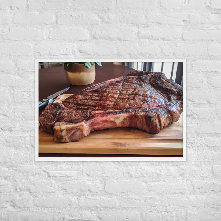 The Porterhouse Steak for Hungry Souls Framed poster 🤤 from Yumify.AI