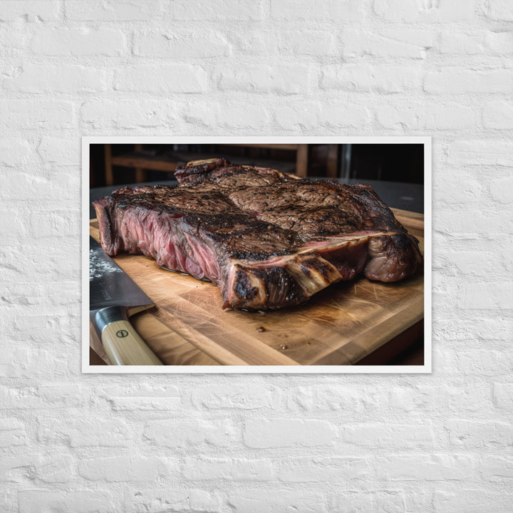 The Porterhouse Steak for Hungry Souls Framed poster 🤤 from Yumify.AI