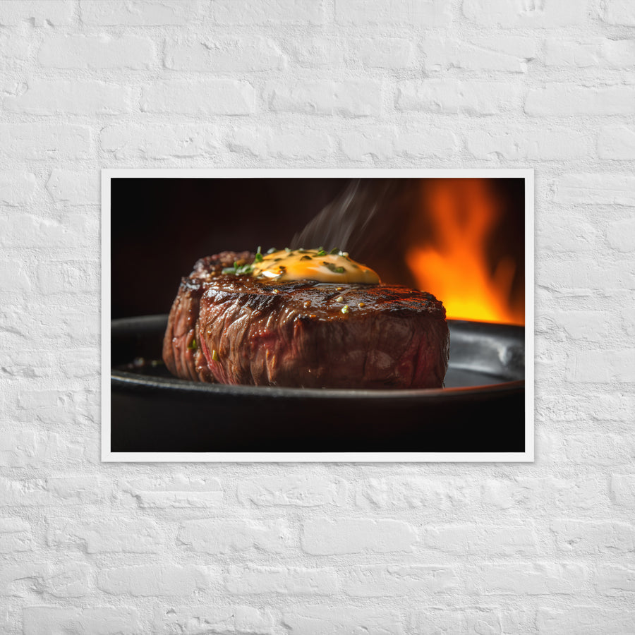 Sizzling Filet Mignon Framed poster 🤤 from Yumify.AI