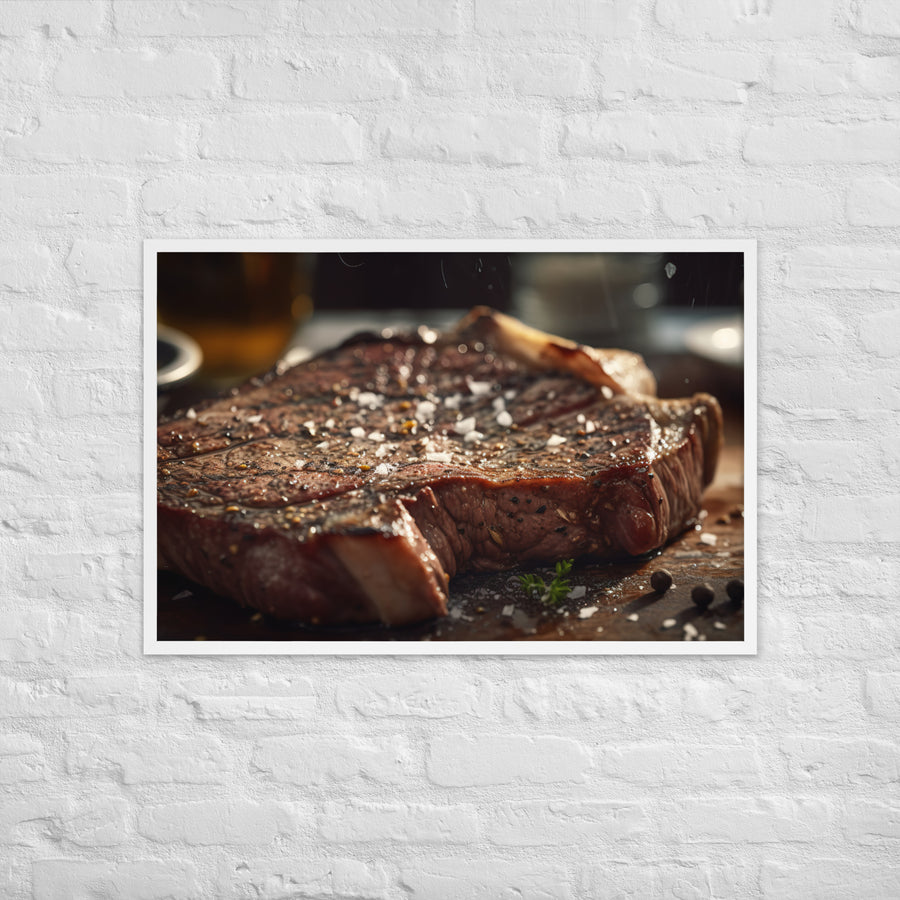 Porterhouse Steak for Your Inner Carnivore Framed poster 🤤 from Yumify.AI