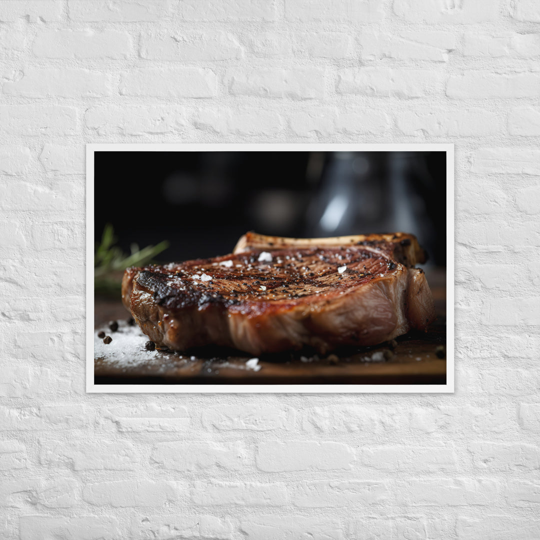 Porterhouse Steak for Your Inner Carnivore Framed poster 🤤 from Yumify.AI