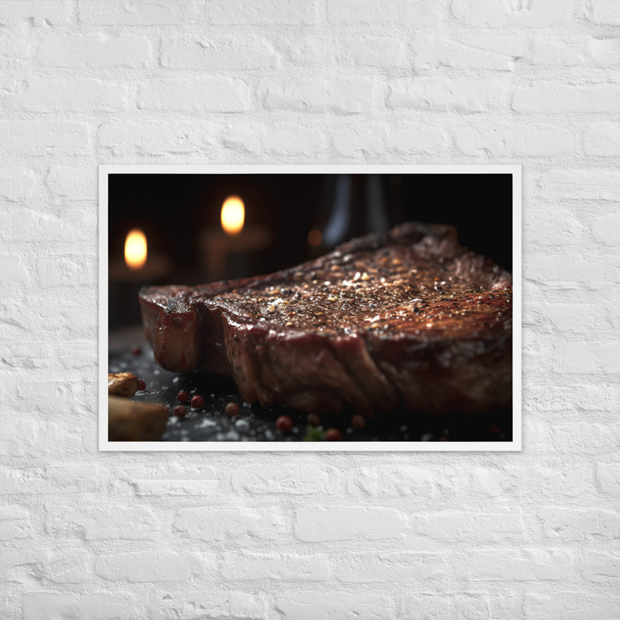 Porterhouse Steak for Your Inner Carnivore Framed poster 🤤 from Yumify.AI