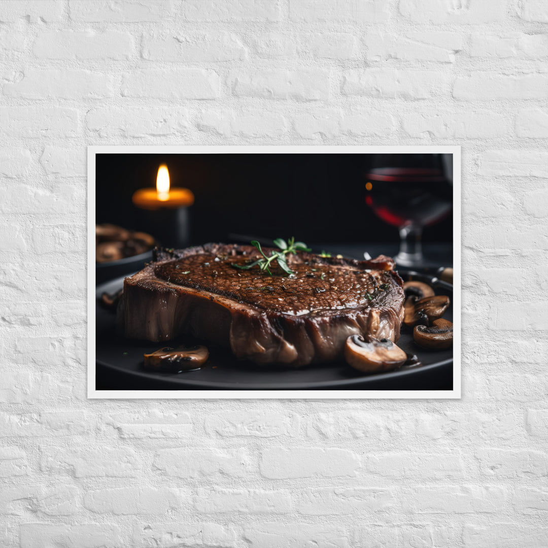 Pan Seared Ribeye Framed poster 🤤 from Yumify.AI