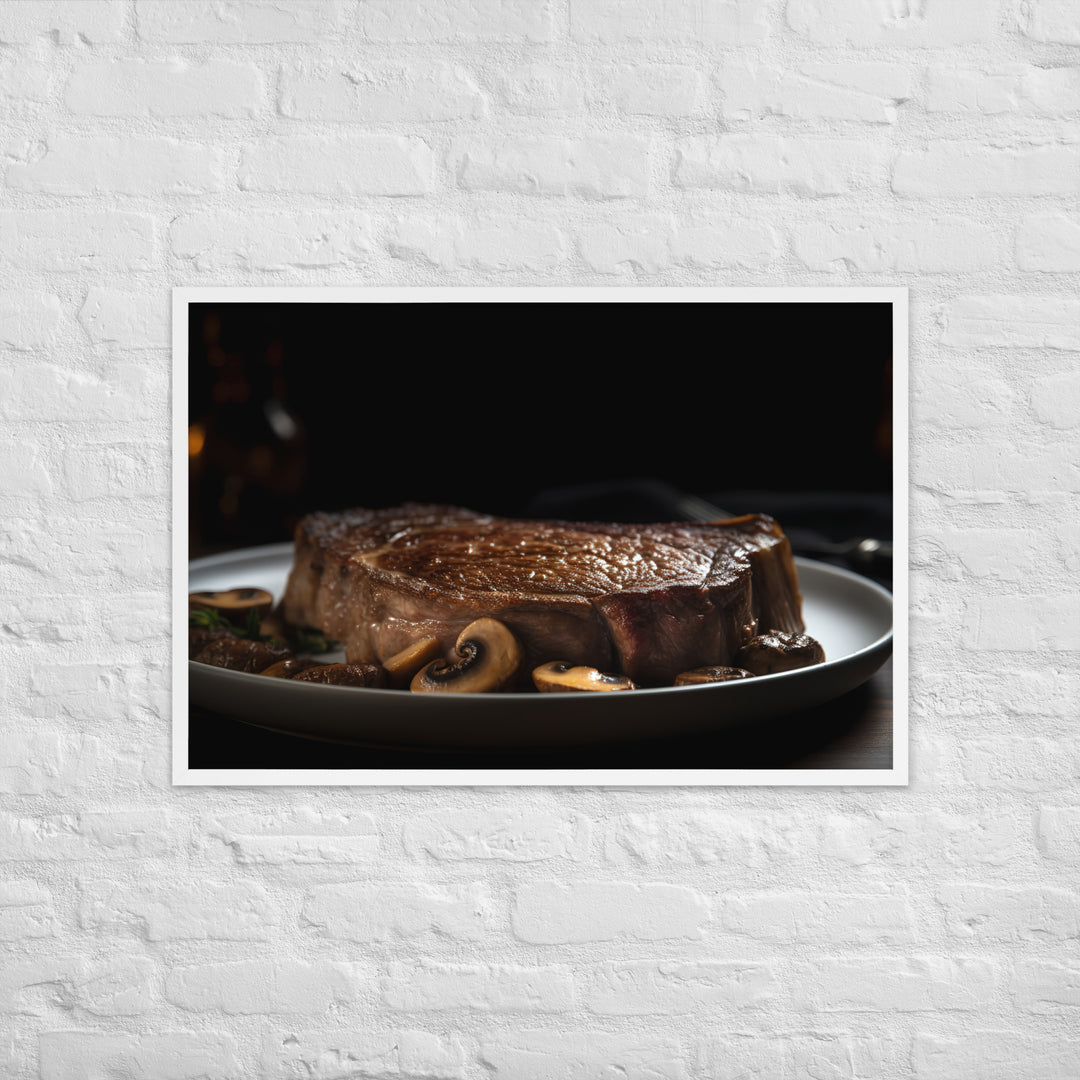 Pan Seared Ribeye Framed poster 🤤 from Yumify.AI