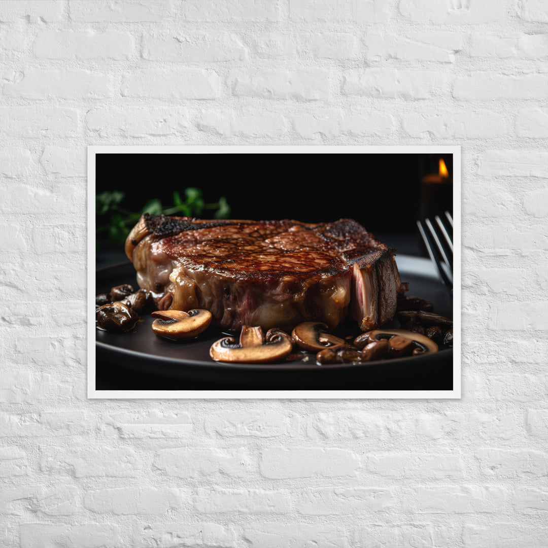 Pan Seared Ribeye Framed poster 🤤 from Yumify.AI