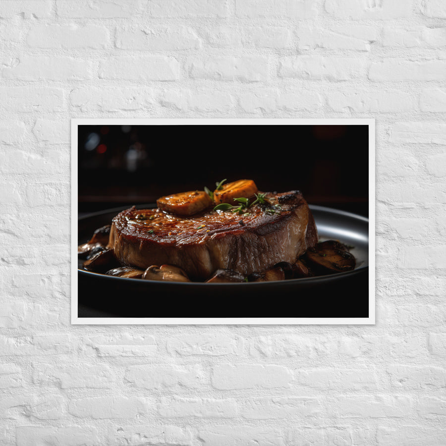 Pan Seared Ribeye Framed poster 🤤 from Yumify.AI