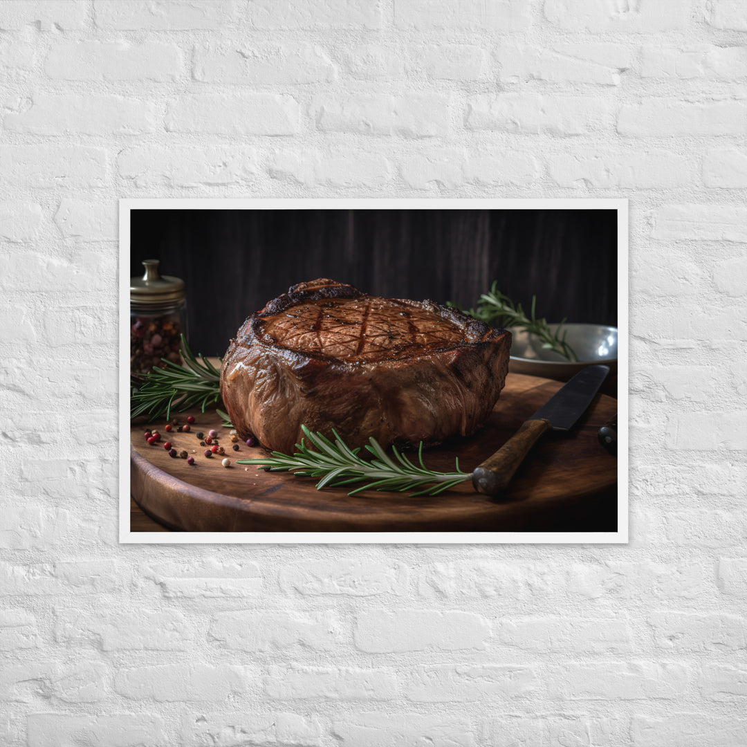 Juicy Ribeye Steak Framed poster 🤤 from Yumify.AI