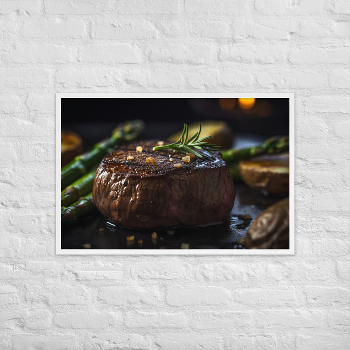 Grilled Filet Mignon Framed poster 🤤 from Yumify.AI