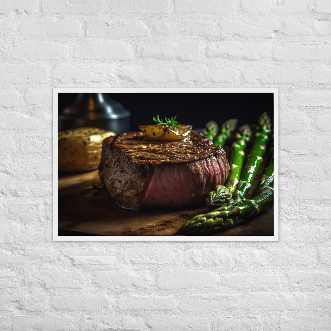 Grilled Filet Mignon Framed poster 🤤 from Yumify.AI