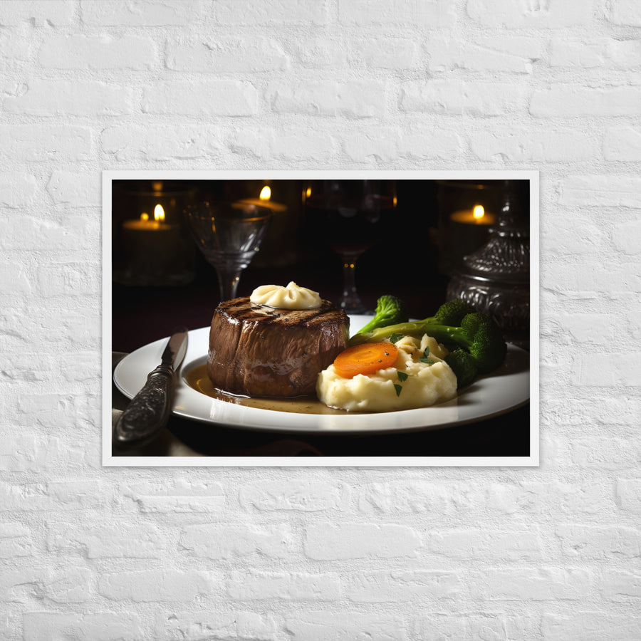 Filet Mignon Dinner Framed poster 🤤 from Yumify.AI