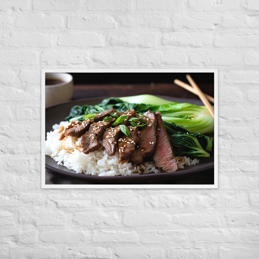 Asian Style Skirt Steak Framed poster 🤤 from Yumify.AI