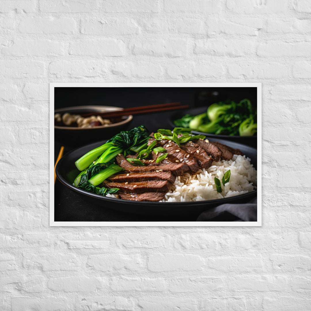 Asian Style Skirt Steak Framed poster 🤤 from Yumify.AI