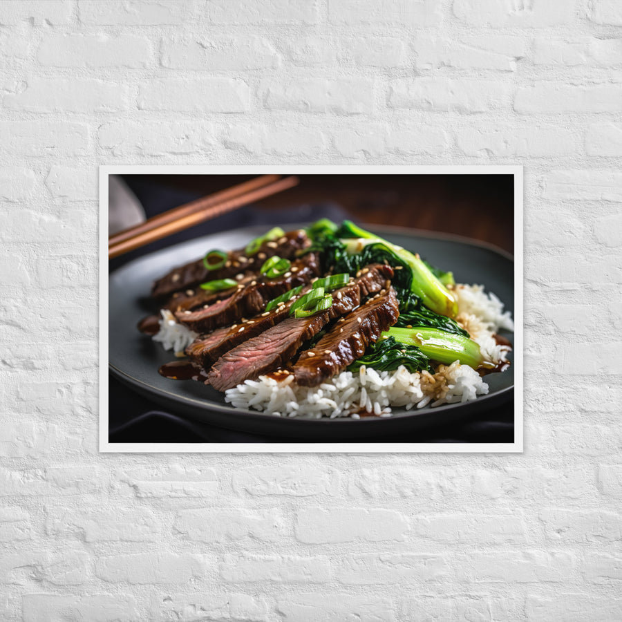 Asian Style Skirt Steak Framed poster 🤤 from Yumify.AI