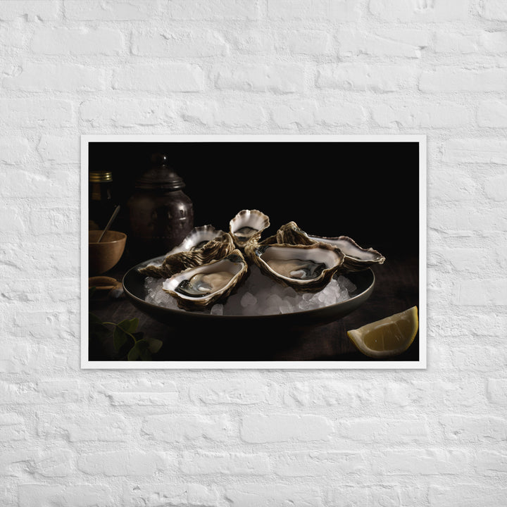 Savory Belon Oysters Framed poster 🤤 from Yumify.AI