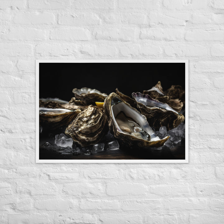 Savory Belon Oysters Framed poster 🤤 from Yumify.AI