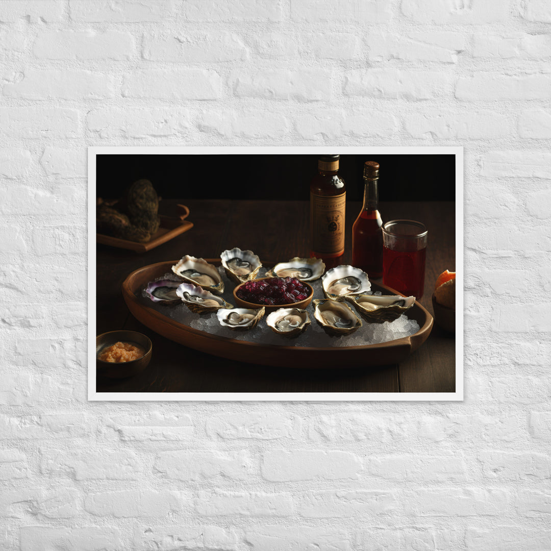 Savor the Sweetness of Kumamoto Oysters Framed poster 🤤 from Yumify.AI