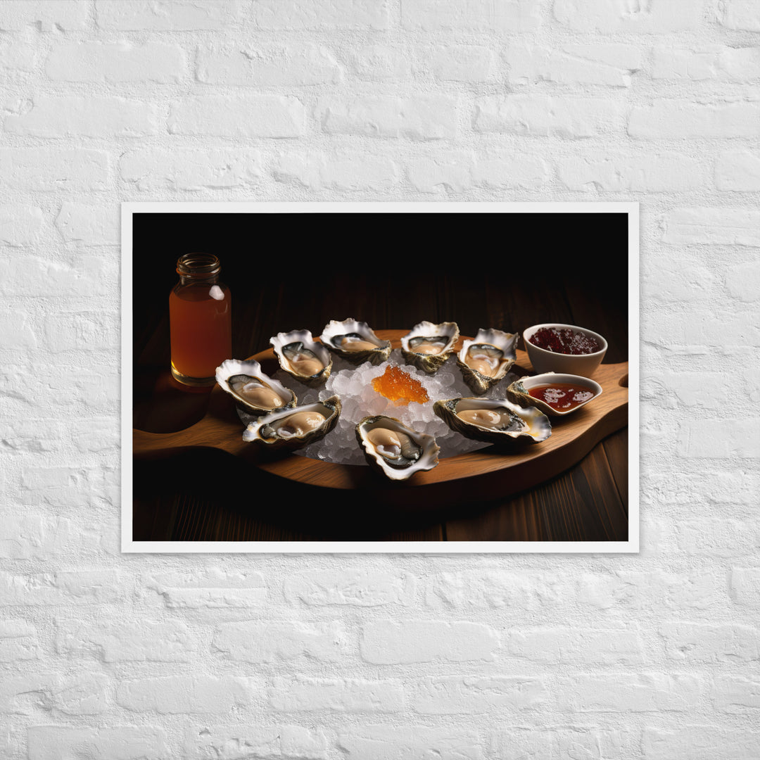 Savor the Sweetness of Kumamoto Oysters Framed poster 🤤 from Yumify.AI