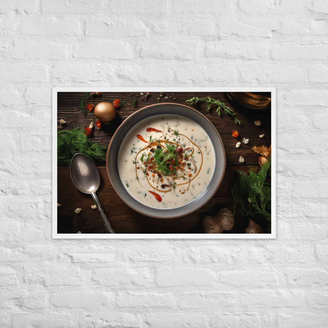 Olympia Oyster Chowder Framed poster 🤤 from Yumify.AI