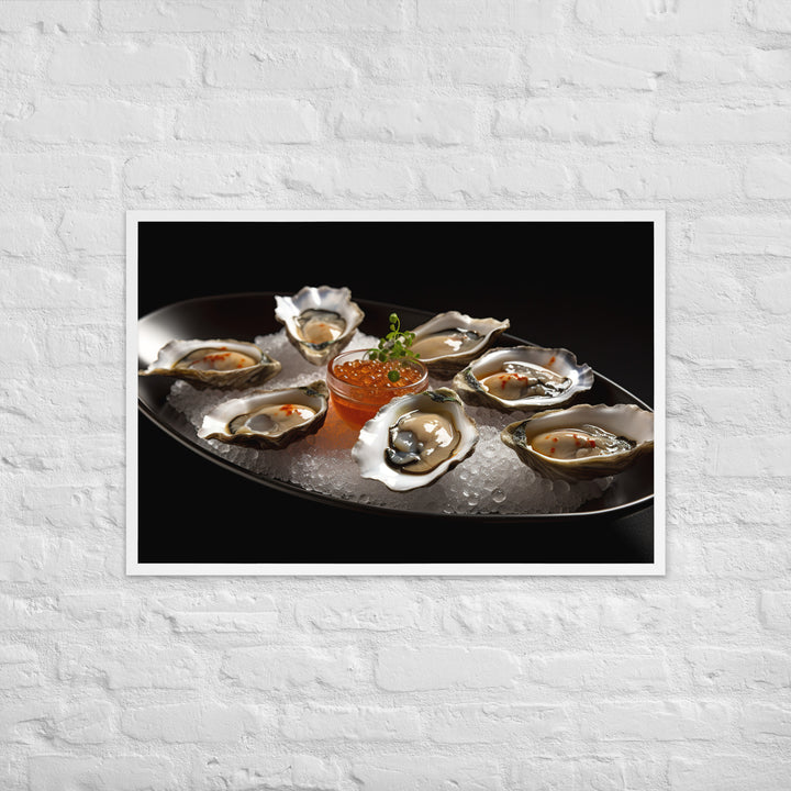 Kumamoto Oysters A Sensuous Delight Framed poster 🤤 from Yumify.AI