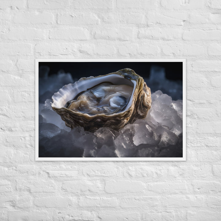 Freshly Shucked Wellfleet Oyster Framed poster 🤤 from Yumify.AI