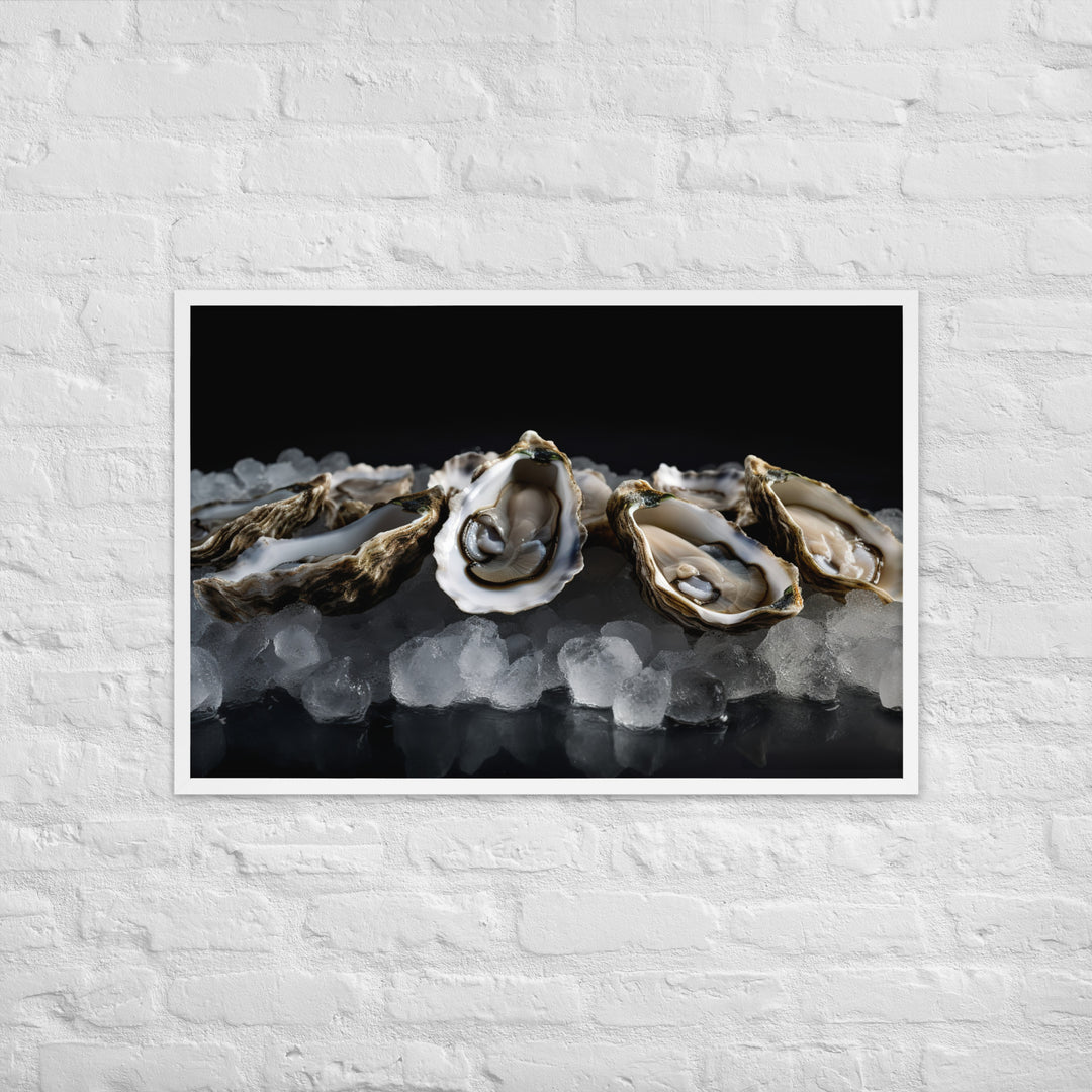 Fresh Wellfleet Oyster Framed poster 🤤 from Yumify.AI