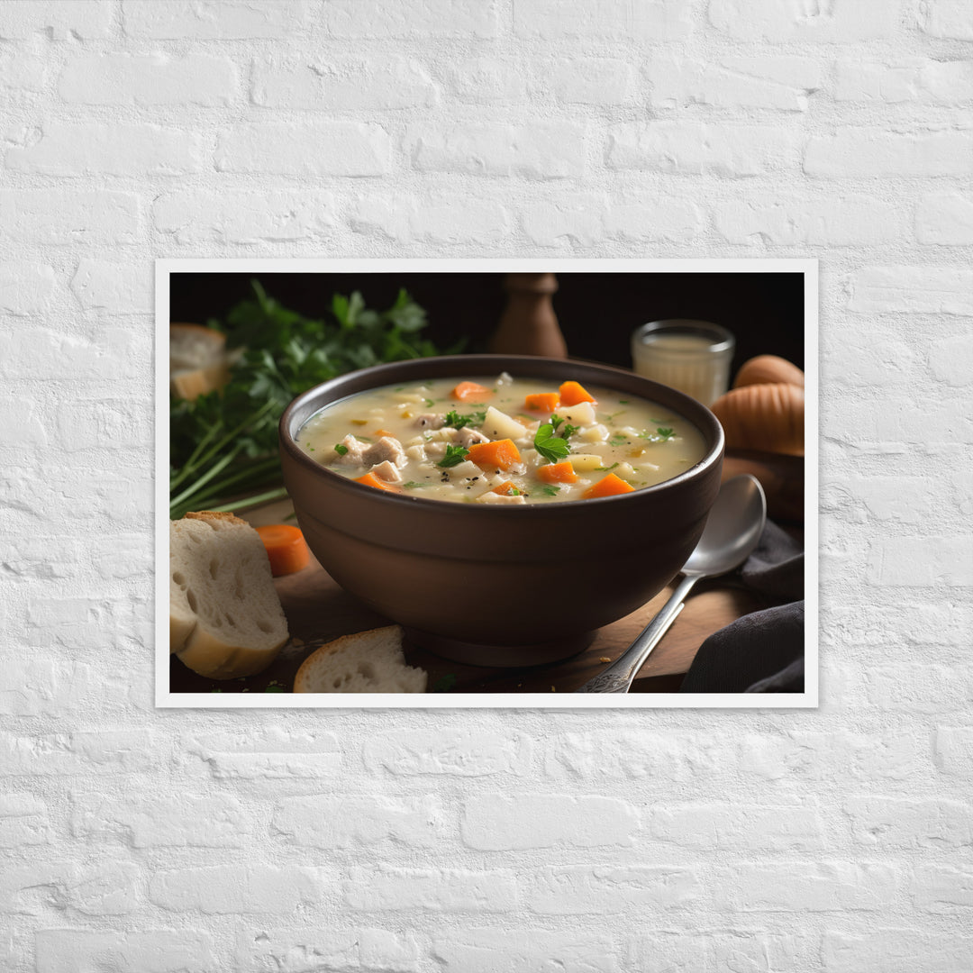 Eastern Oyster Chowder Framed poster 🤤 from Yumify.AI