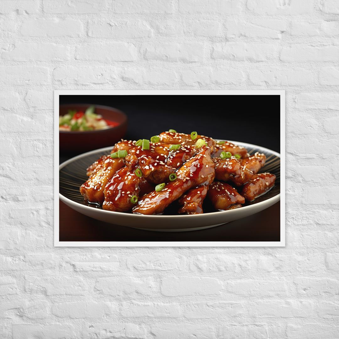 Teriyaki Wings Framed poster 🤤 from Yumify.AI