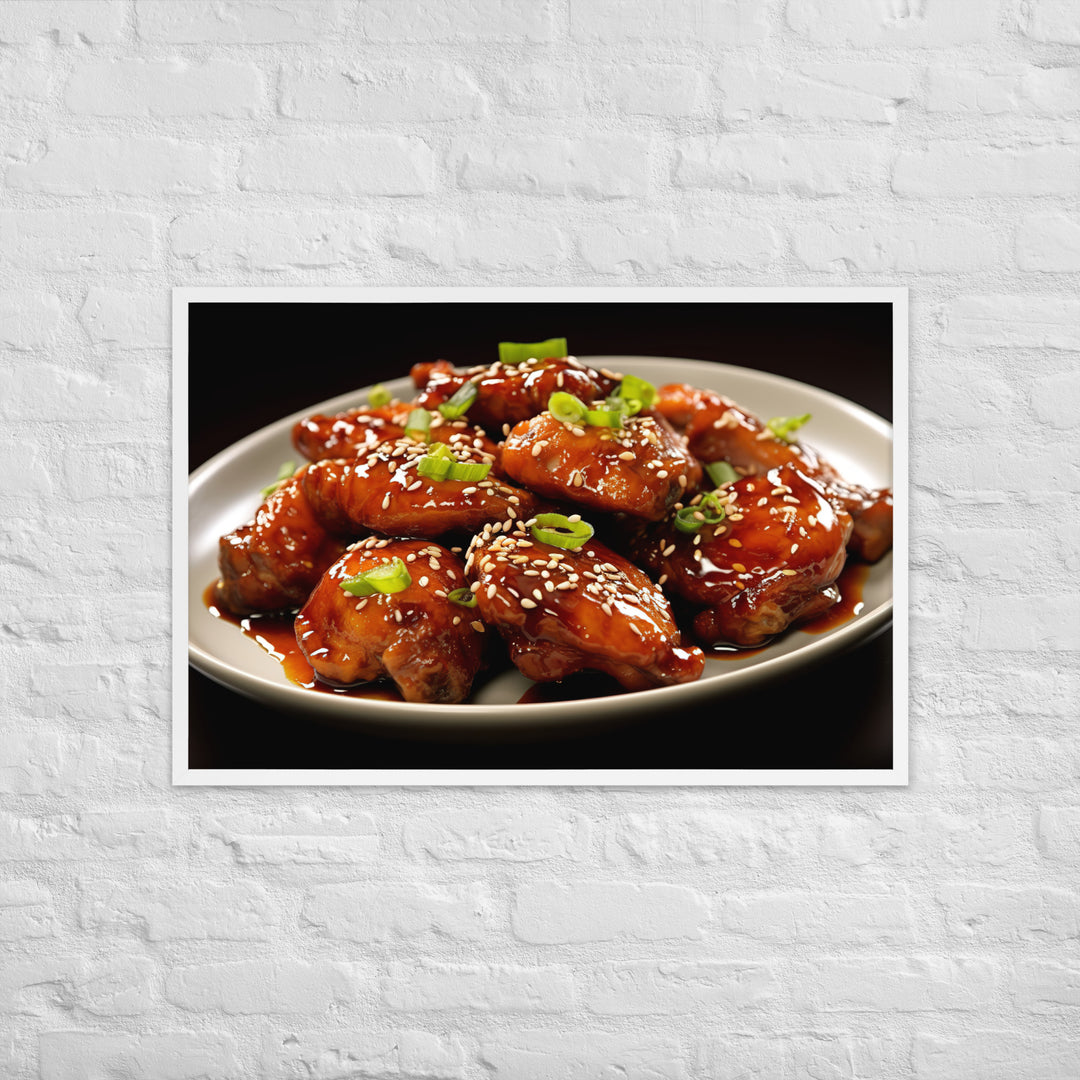 Teriyaki Wings Framed poster 🤤 from Yumify.AI