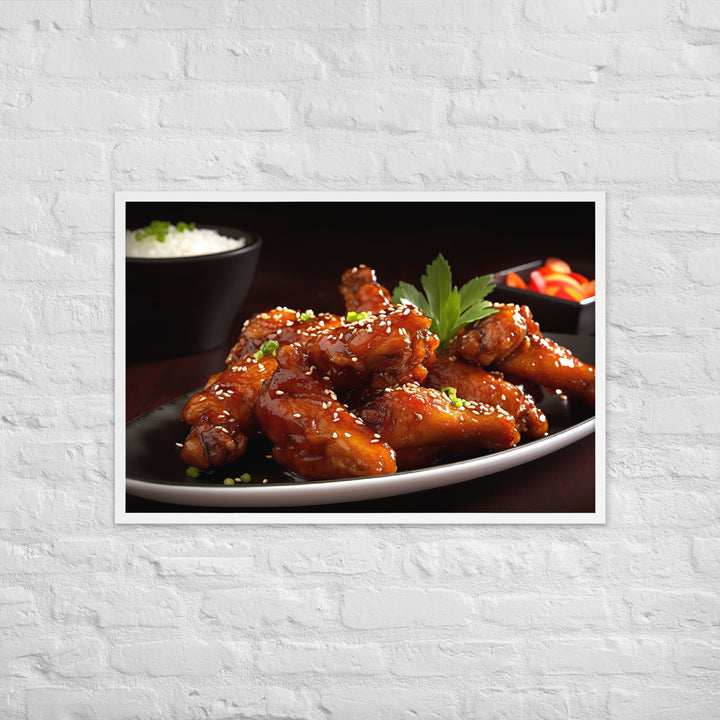 Teriyaki Wings Framed poster 🤤 from Yumify.AI