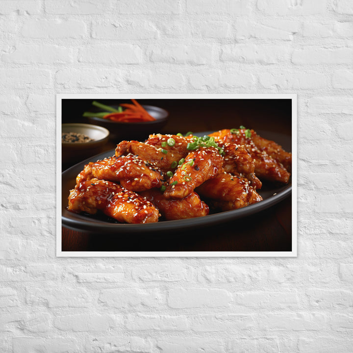 Spicy Korean Wings Framed poster 🤤 from Yumify.AI