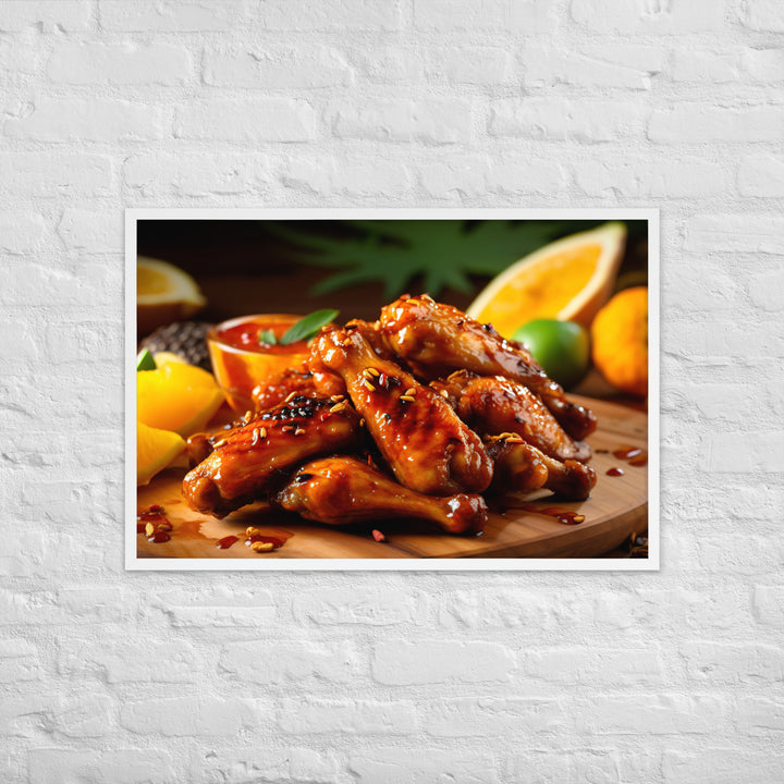 Mango Habanero Wings Framed poster 🤤 from Yumify.AI