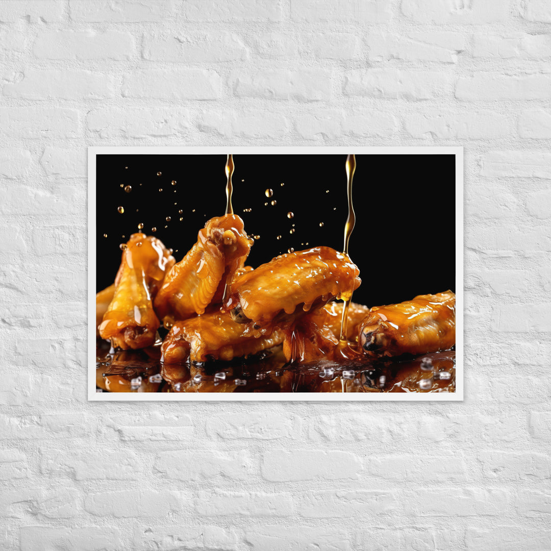 Honey Mustard Wings Framed poster 🤤 from Yumify.AI