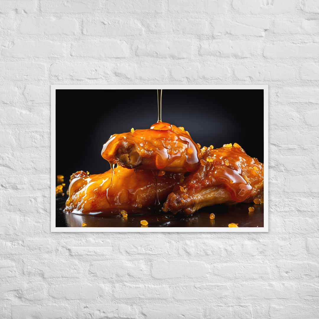 Honey Mustard Wings Framed poster 🤤 from Yumify.AI