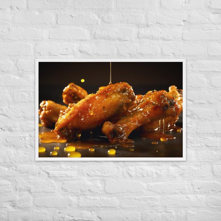 Honey Mustard Wings Framed poster 🤤 from Yumify.AI