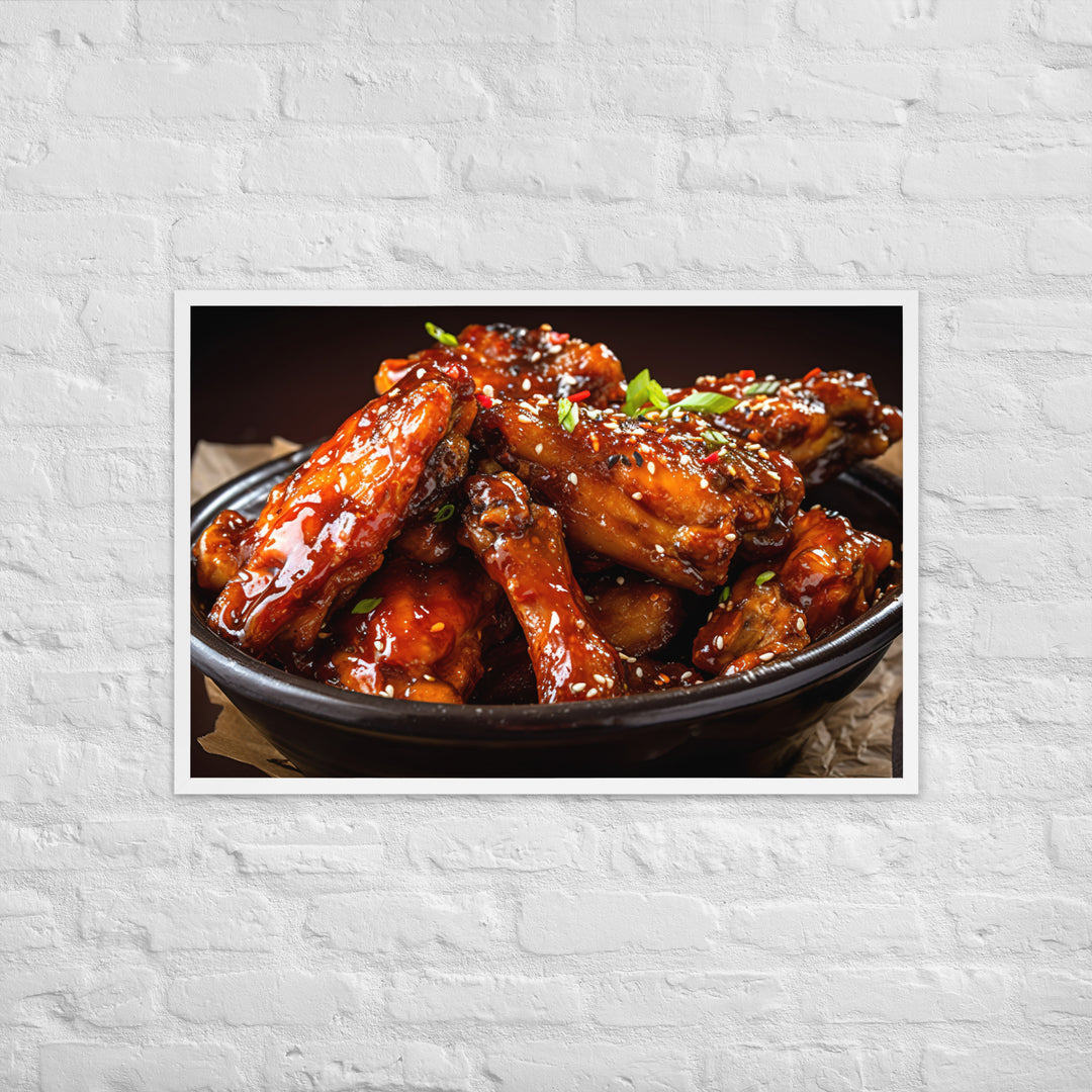 BBQ Wings Framed poster 🤤 from Yumify.AI