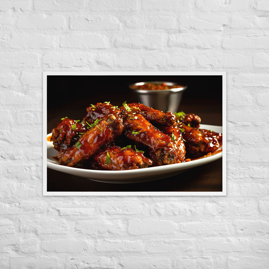 BBQ Wings Framed poster 🤤 from Yumify.AI